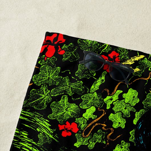 Nederlandse Art Nouveau Pauw en Vlinder Strandlaken (In situ)