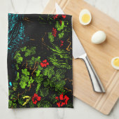 Nederlandse Art Nouveau Pauw en Vlinder Theedoek (Quarter Fold)