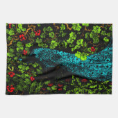 Nederlandse Art Nouveau Pauw en Vlinder Theedoek (Horizontaal)