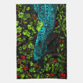 Nederlandse Art Nouveau Pauw en Vlinder Theedoek (Verticaal)