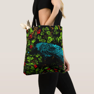 Nederlandse Art Nouveau Pauw en Vlinder Tote Bag