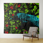 Nederlandse Art Nouveau Pauw en Vlinder Wandkleed (In Situ (horizontaal))