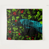 Nederlandse Art Nouveau Pauw en Vlinder Wandkleed (Voorkant (horizontaal))