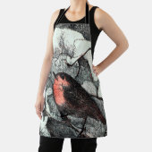 Nederlandse Art Nouveau Robin Bird in de winter Schort (Insitu)