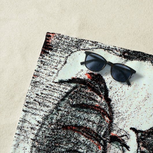 Nederlandse Art Nouveau Robin Bird in de winter Strandlaken (In situ)