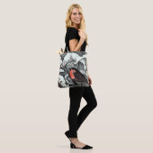 Nederlandse Art Nouveau Robin Bird in de winter Tote Bag (Op model)
