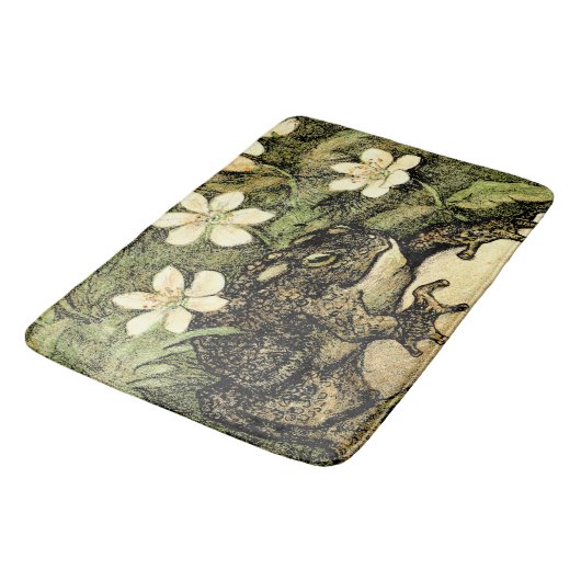 Nederlandse Art Nouveau Toad en Dogwood Badmat (Gekanteld)