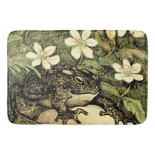 Nederlandse Art Nouveau Toad en Dogwood Badmat (Voorkant)