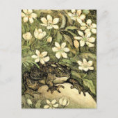 Nederlandse Art Nouveau Toad en Dogwood Briefkaart (Voorkant)