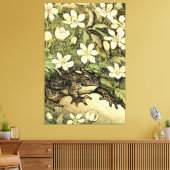 Nederlandse Art Nouveau Toad en Dogwood Canvas Afdruk (Insitu (Woonkamer))