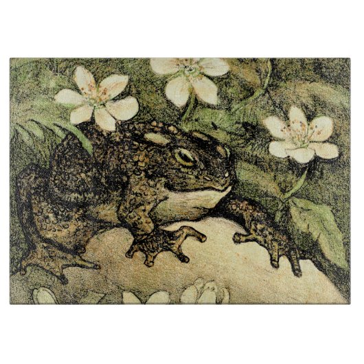 Nederlandse Art Nouveau Toad en Dogwood Snijplank (Voorkant)