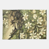 Nederlandse Art Nouveau Toad en Dogwood Theedoek