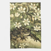 Nederlandse Art Nouveau Toad en Dogwood Theedoek (Verticaal)