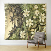 Nederlandse Art Nouveau Toad en Dogwood Wandkleed (In Situ (horizontaal))