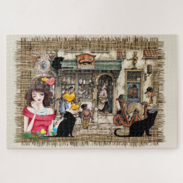 Nederlandse artiest en moderne grafische kaart Legpuzzel