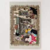 Nederlandse artiest en moderne grafische kaart Legpuzzel (Verticaal)