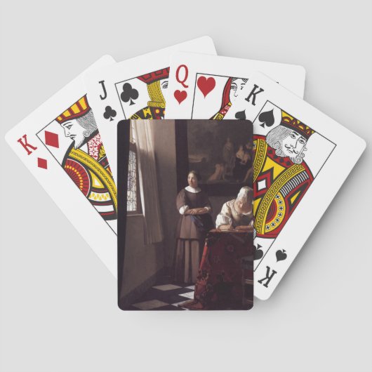 Nederlandse artiest Vermeer schilderen Pokerkaarten (Achterkant)