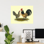 Nederlandse Bantam: Blauwe Kaart Poster (Thuiskantoor)