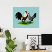 Nederlandse Bantams: Cream Light Brown Poster (Thuiskantoor)