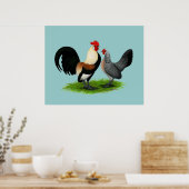 Nederlandse Bantams: Cream Light Brown Poster (Keuken)