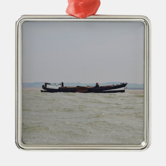 Nederlandse Barge Metalen Ornament (Voorkant)