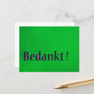 Nederlandse bedankkaart briefkaart