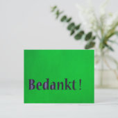 Nederlandse bedankkaart briefkaart (Staand voorkant)