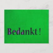 Nederlandse bedankkaart briefkaart (Voorkant)