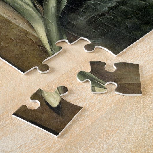 Nederlandse beeldende kunst stilleven bloemen en f legpuzzel (Zijkant)