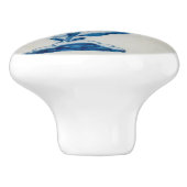 Nederlandse blauwe tegel keramische knop (Zijkant)