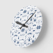 Nederlandse Blauwe tegels Ronde Klok (Hoek)