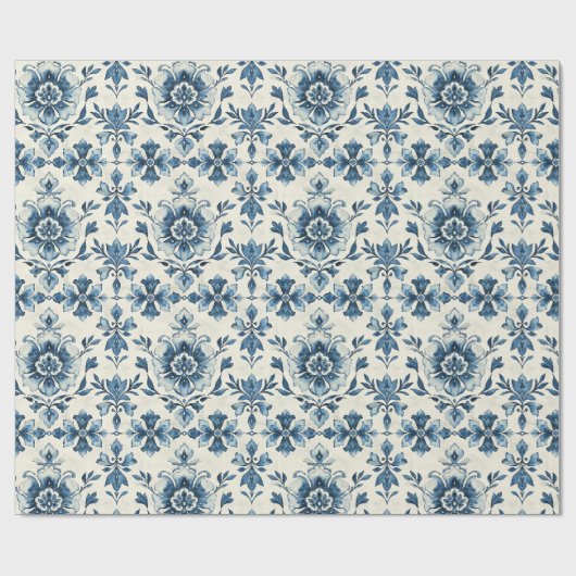 Nederlandse bloemtegeltjes-cadeaupapier, Delftsbla Cadeaupapier (Vlak)