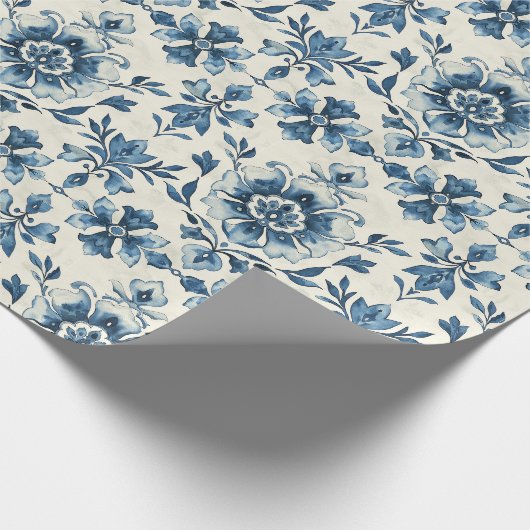 Nederlandse bloemtegeltjes-cadeaupapier, Delftsbla Cadeaupapier (Hoek)