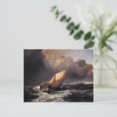 Nederlandse boten in een Gale Briefkaart (Staand voorkant)