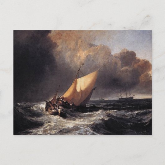 Nederlandse boten in een Gale Briefkaart (Voorkant)