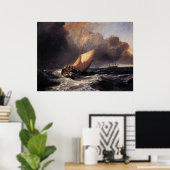 Nederlandse boten in een Gale Poster (Thuiskantoor)