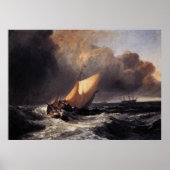 Nederlandse boten in een Gale Poster (Voorkant)