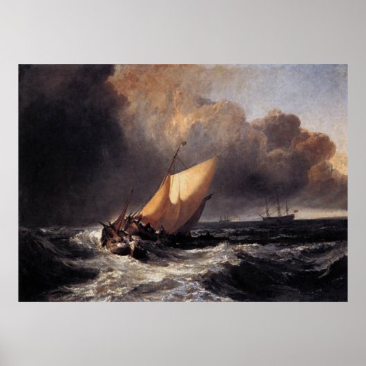 Nederlandse boten in een Gale Poster (Voorkant)