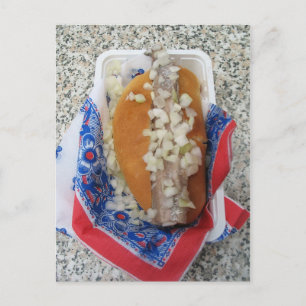 Nederlandse Broodje Raw Herring met Onions Post Ca Briefkaart