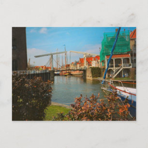 Nederlandse brug, huizen en kade, Enkhuizen Briefkaart