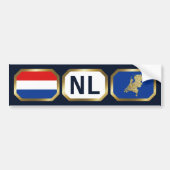 Nederlandse Bumpersticker vlaggenkaartcode (Voorkant)