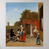 Nederlandse Courtyard - Pieter de Hooch Fine Art P Poster (Voorkant)
