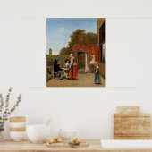 Nederlandse Courtyard - Pieter de Hooch Fine Art P Poster (Keuken)