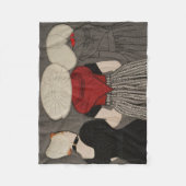 Nederlandse dames in traditionele kleding - vleekb fleece deken (Voorkant)