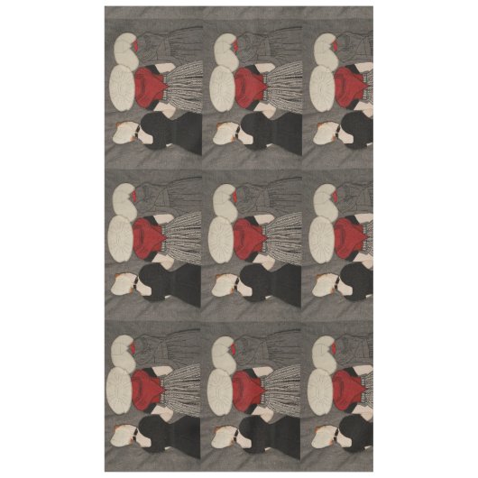 Nederlandse dames in traditionele kleren - Tablecl Tafelkleed (Voorkant)