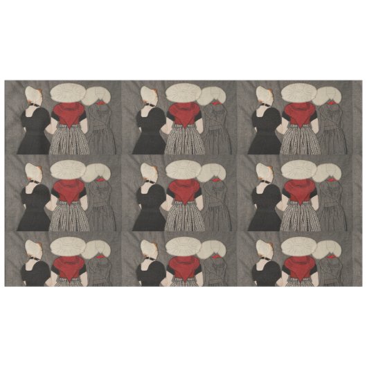 Nederlandse dames in traditionele kleren - Tablecl Tafelkleed (Voorkant (Horizontaal))