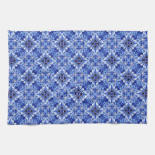 Nederlandse Delft Blue Floral Pattern-handdoek Theedoek (Horizontaal)