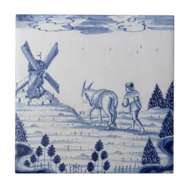 Nederlandse Delft Tile Antiek Reproduction-22 Tegeltje