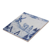 Nederlandse Delft Tile Antiek Reproduction-22 Tegeltje (Zijkant)