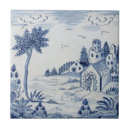 Nederlandse Delft Tile Antiek Reproduction-24 Tegeltje